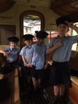 Year 2 and 3 boys at the Milestones Museum